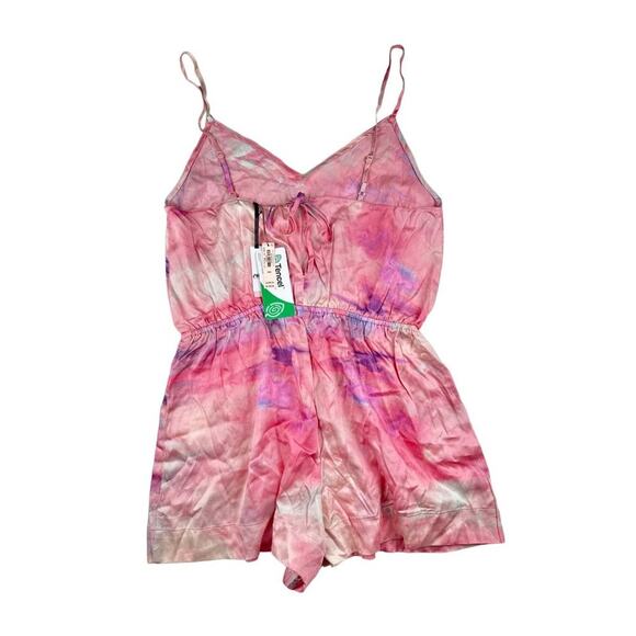 Naomi x Victoria's Secret- Play All Day Romper in Pink Tie Dye - Picture 3 of 6